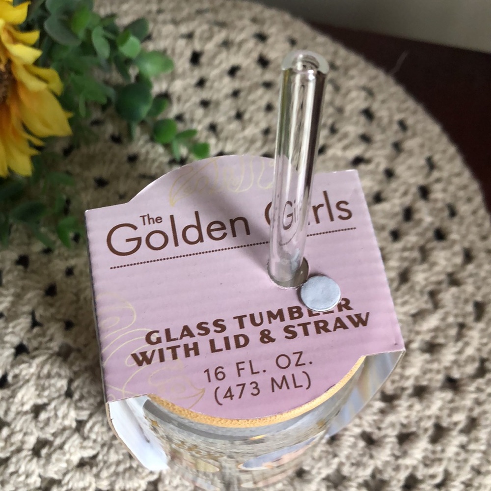 Golden Girls Glass Tumbler with Straw - Picture 2 of 7